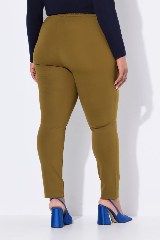 Pantalon Sienna en point de Rome, coupe près du corps et taille élastique