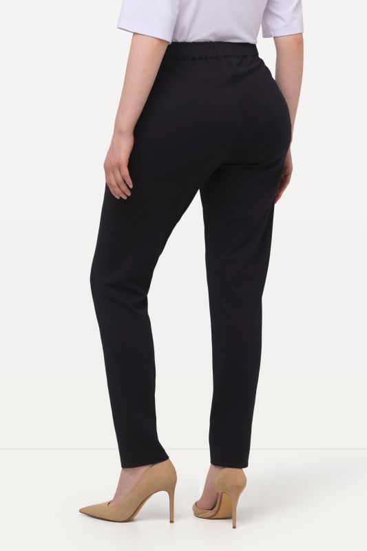 Pantalon Sienna en point de Rome, coupe près du corps et taille élastique