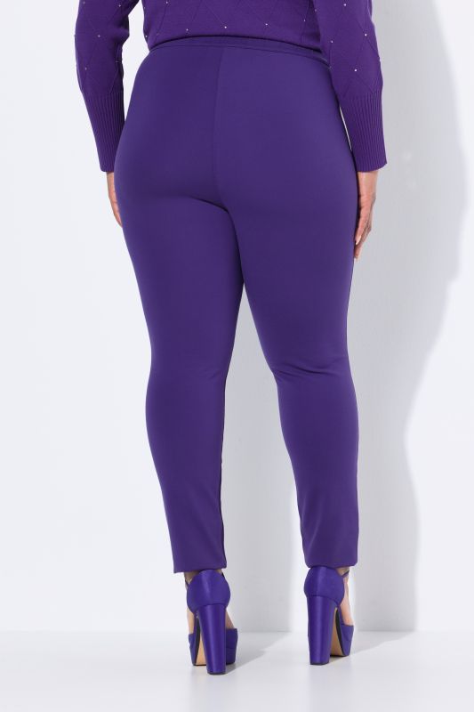 Pantalon Sienna en point de Rome, coupe près du corps et taille élastique