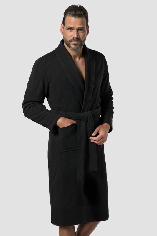 Peignoir en tissu éponge, col châle, collection Homewear - jusqu'au 8 XL