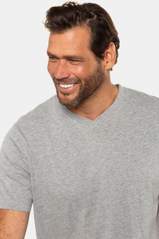 T-shirt JP 1880 Basic, col en V - jusqu'au 8 XL