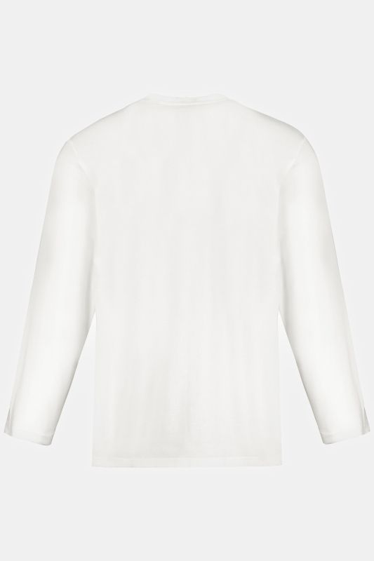 T-shirt Henley JP 1880, manches longues et patte de boutonnage, collection Basic - jusqu'au 8 XL