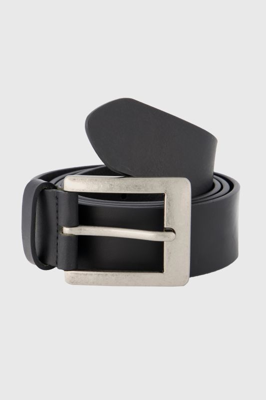 Ceinture en cuir pleine fleur, boucle métallique - jusqu'à 170&nbsp;cm