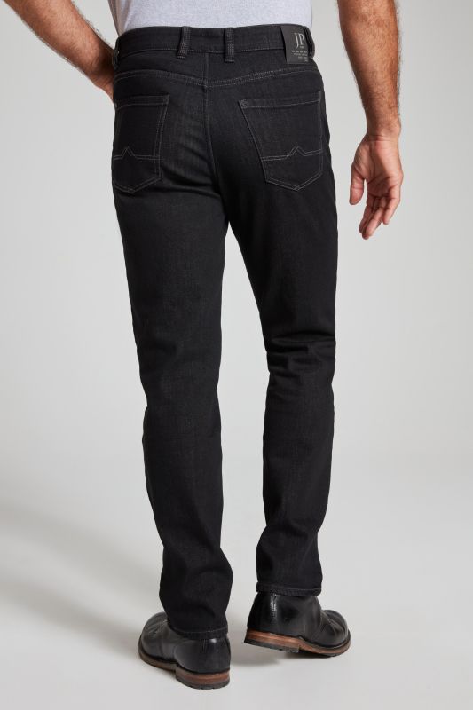 Jean, Regular Fit, taille élastique, 5 poches, denim extensible