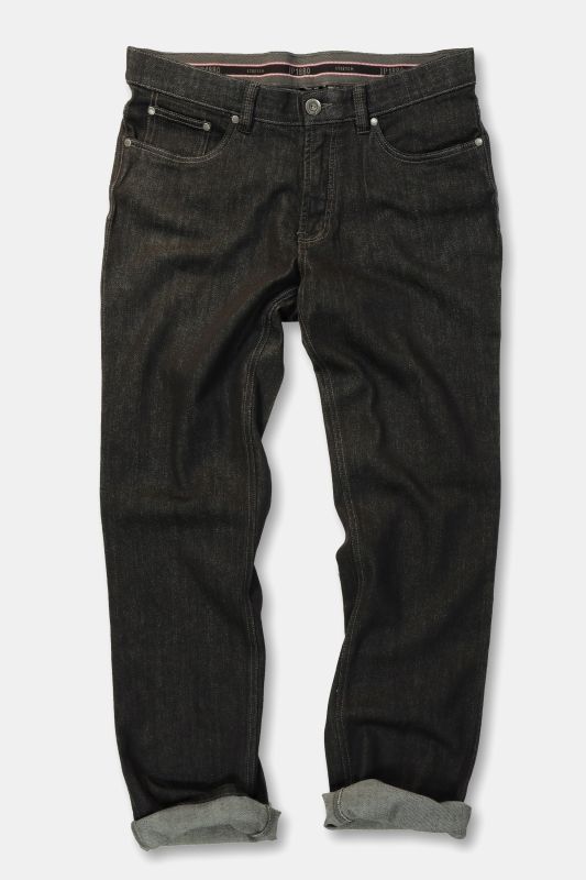 Jean, Regular Fit, taille élastique, 5 poches, denim extensible