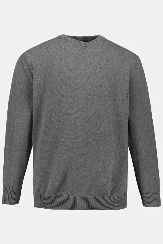 Pull en coton à col rond, broderie JP1880