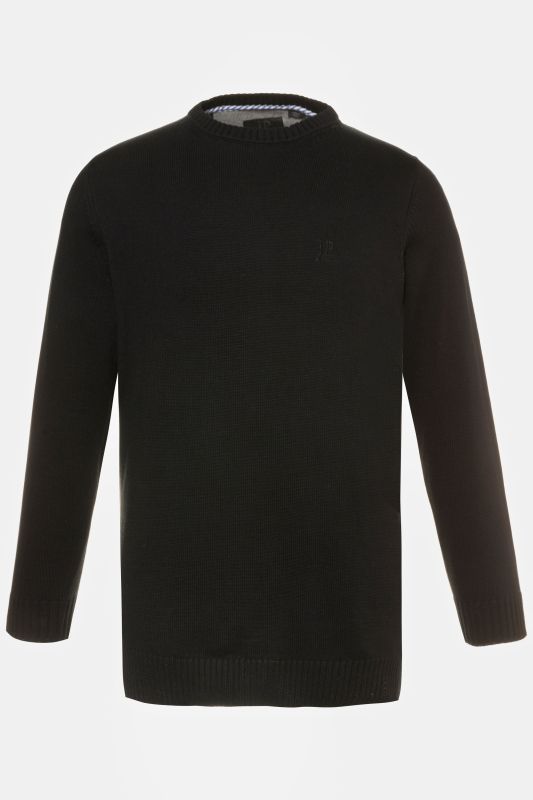 Pull en coton à col rond, broderie JP1880