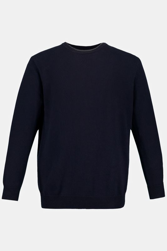 Pull en coton à col rond, broderie JP1880