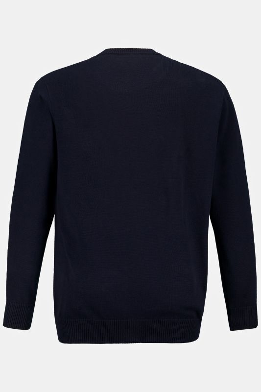 Pull en coton à col rond, broderie JP1880