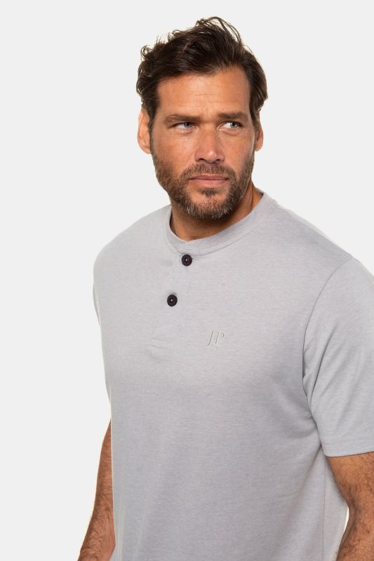 Henley collection Basic, col rond et patte de boutonnage, lot de 2 - jusqu’au 8XL