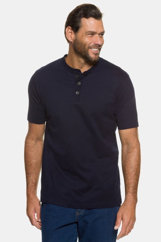 Henley collection Basic, col rond et patte de boutonnage, lot de 2 - jusqu’au 8XL