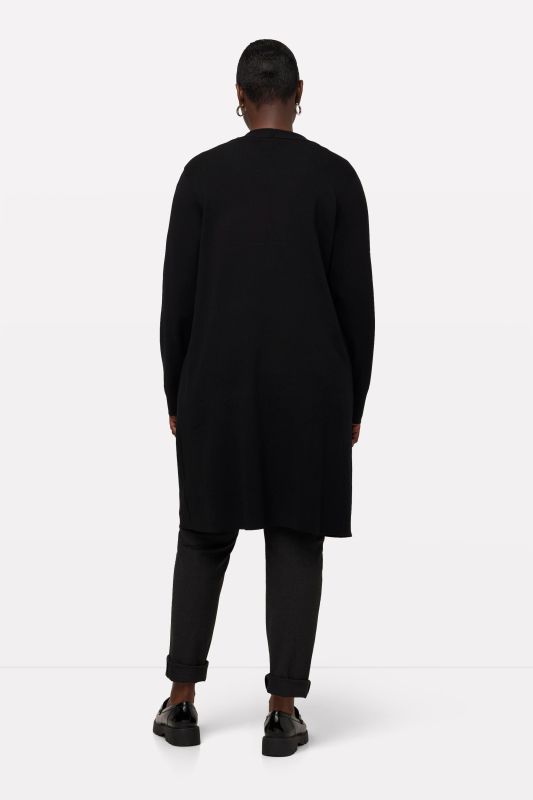 Cardigan coupe ouverte et longue, en maille fine et douce