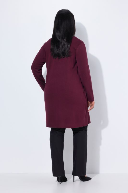 Cardigan coupe ouverte et longue, en maille fine et douce