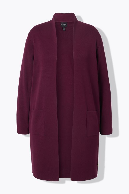 Cardigan coupe ouverte et longue, en maille fine et douce