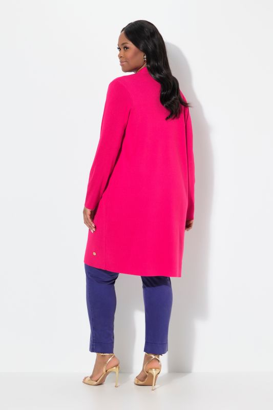 Cardigan coupe ouverte et longue, en maille fine et douce