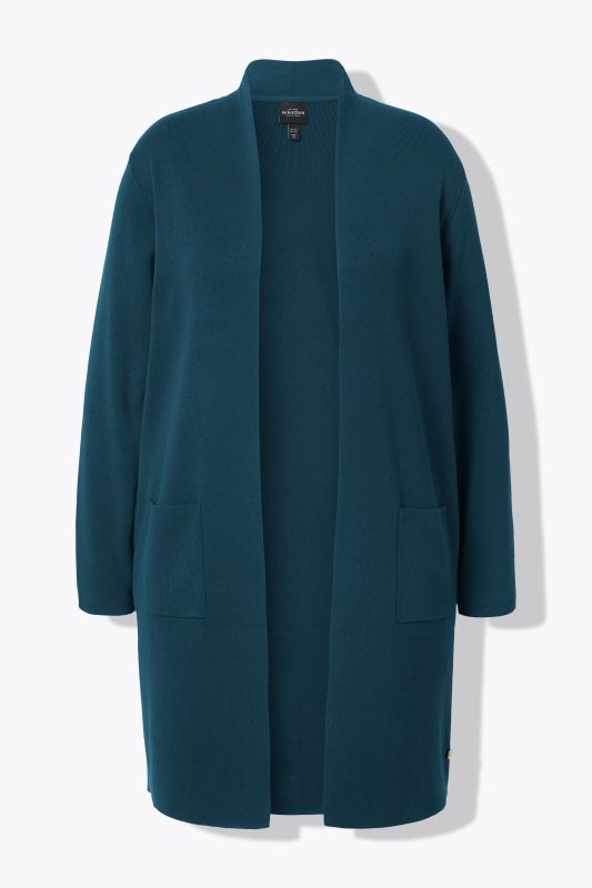 Cardigan coupe ouverte et longue, en maille fine et douce