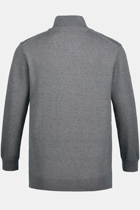 Pull camionneur en maille  à col montant, manches longues et fermeture Éclair.