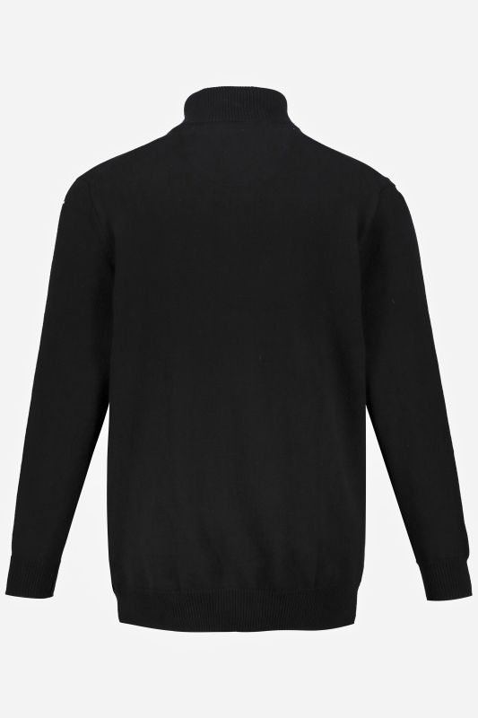 Pull camionneur en maille  à col montant, manches longues et fermeture Éclair.