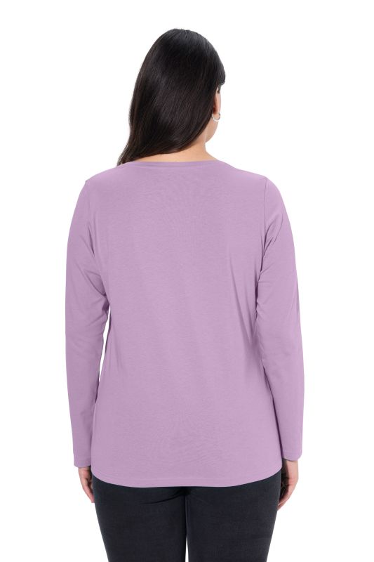 T-shirt Coupe Slim Fit, décolleté en V et manches longues