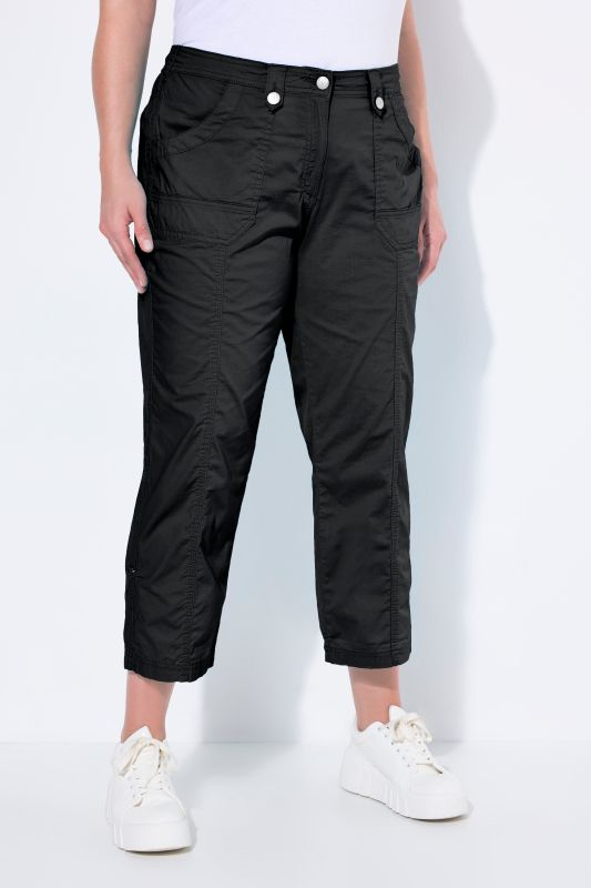 Pantalon cargo 7/8. Taille confortable, Attaches