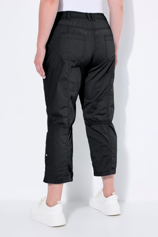 Pantalon cargo 7/8. Taille confortable, Attaches