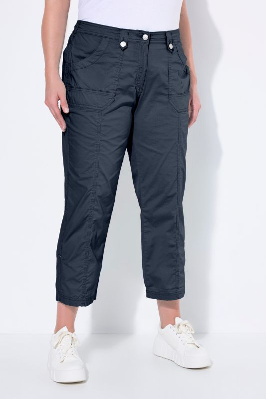Pantalon cargo 7/8. Taille confortable, Attaches