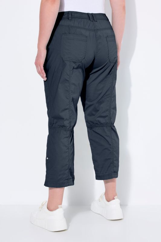 Pantalon cargo 7/8. Taille confortable, Attaches