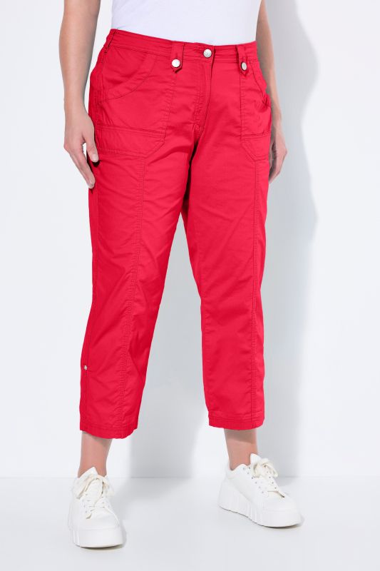 Pantalon cargo 7/8. Taille confortable, Attaches