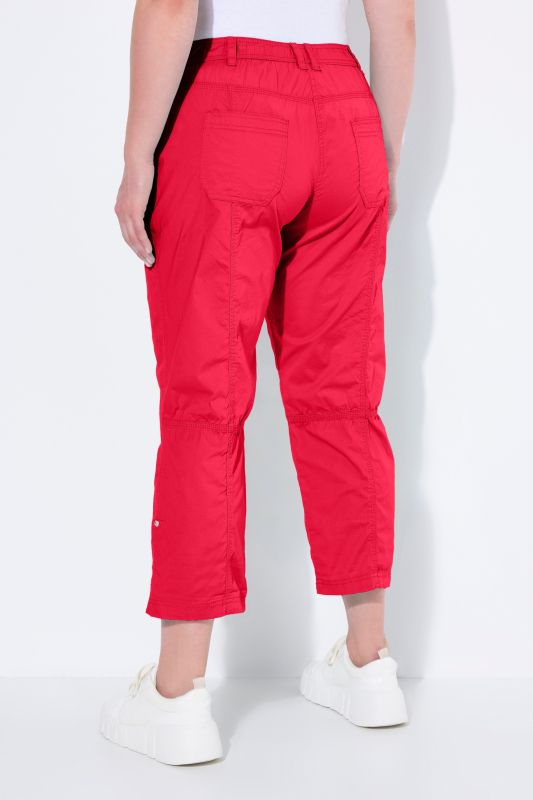 Pantalon cargo 7/8. Taille confortable, Attaches