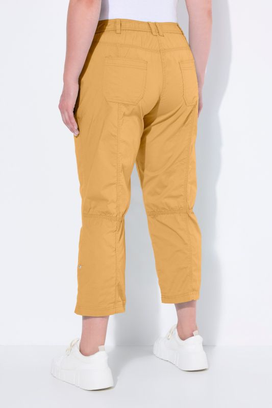 Pantalon cargo 7/8. Taille confortable, Attaches