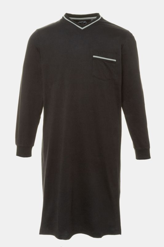 Chemise de nuit, collection Homewear, unie, manches longues, jusqu'à la taille 8 XL