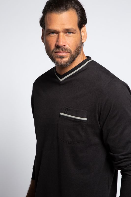 Chemise de nuit, collection Homewear, unie, manches longues, jusqu'à la taille 8 XL