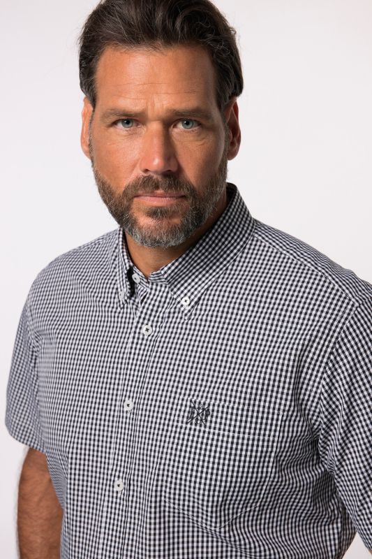 Chemise, business, manches courtes, carreaux vichy, jusqu'au 8 XL, Comfort Fit