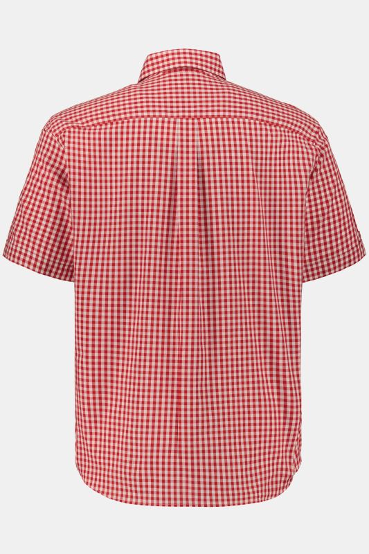 Chemise s'inspirant des tenues traditionnelles bavaroises, manches courtes et col Kent, coupe Modern Fit