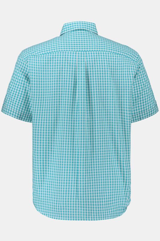 Chemise s'inspirant des tenues traditionnelles bavaroises, manches courtes et col Kent, coupe Modern Fit