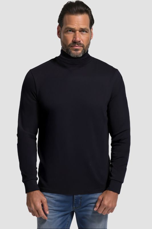 T-shirt à col roulé JP 1880, collection Basic, tissu jersey et manches longues - jusqu'au 7 XL