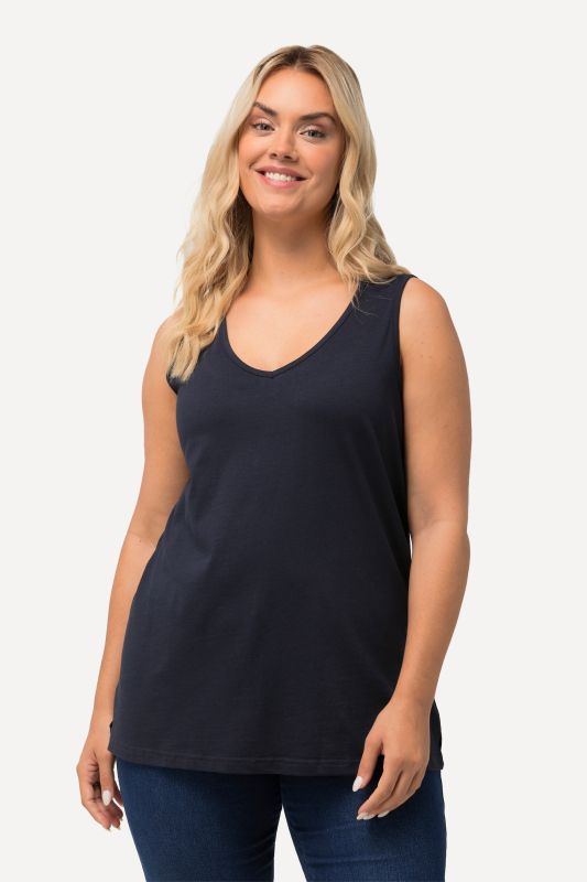 Débardeur coupe Classic Fit, bretelles larges et décolleté en V