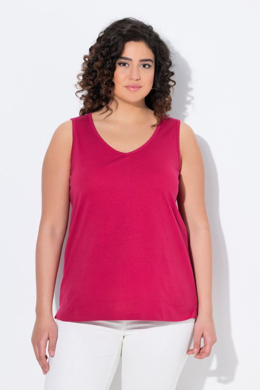 Débardeur coupe Classic Fit, bretelles larges et décolleté en V