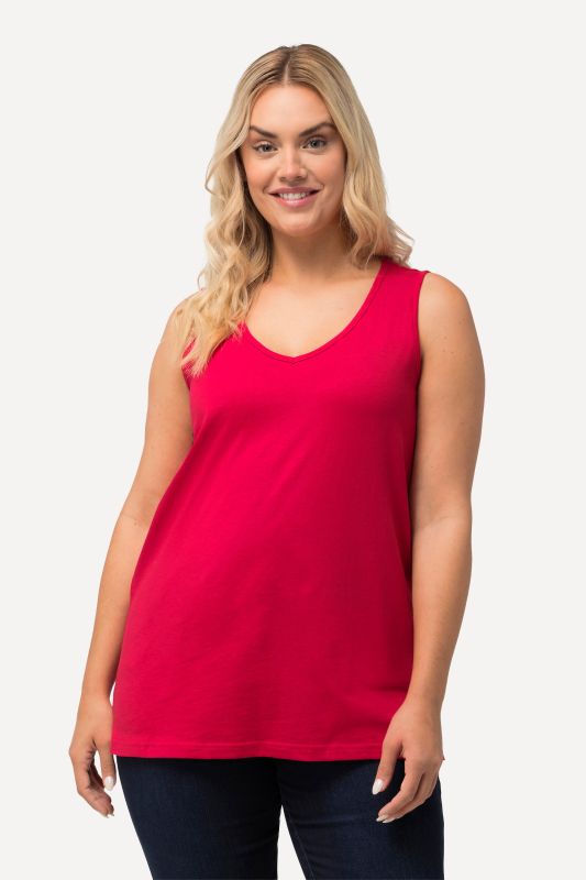 Débardeur coupe Classic Fit, bretelles larges et décolleté en V