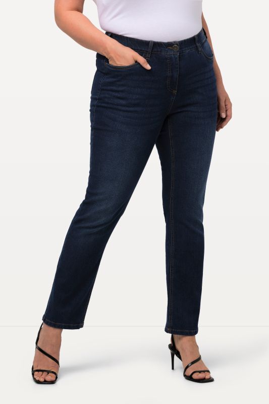 Jean Sammy avec ceinture confortable, coupe Slim Fit, 5 poches