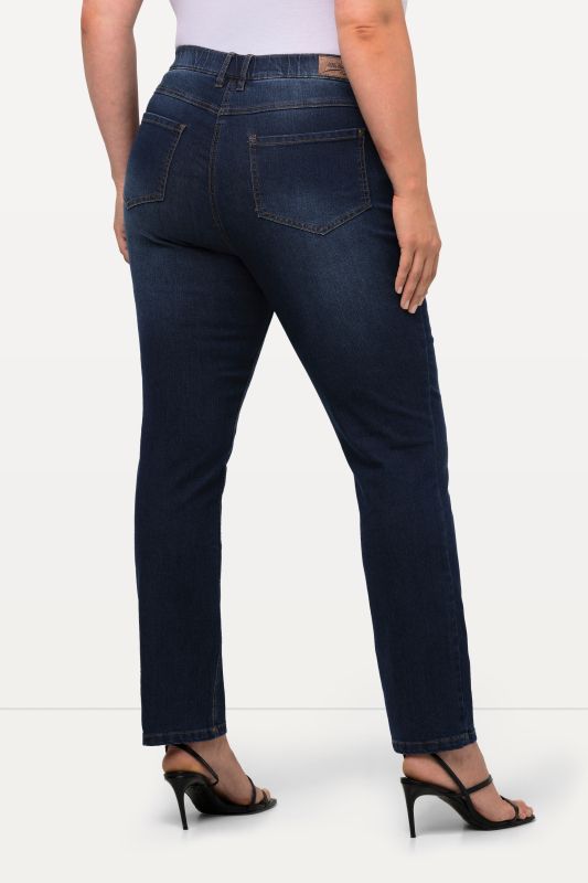Jean Sammy avec ceinture confortable, coupe Slim Fit, 5 poches