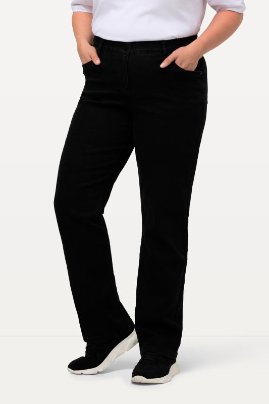 Jean Mandy coupe droite 5 poches, taille confortable et tissu stretch