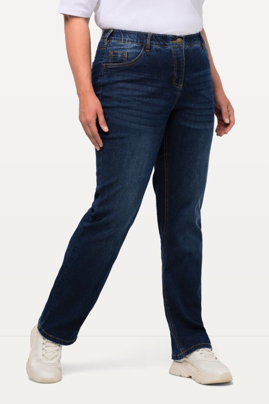Jean Mandy coupe droite 5 poches, taille confortable et tissu stretch