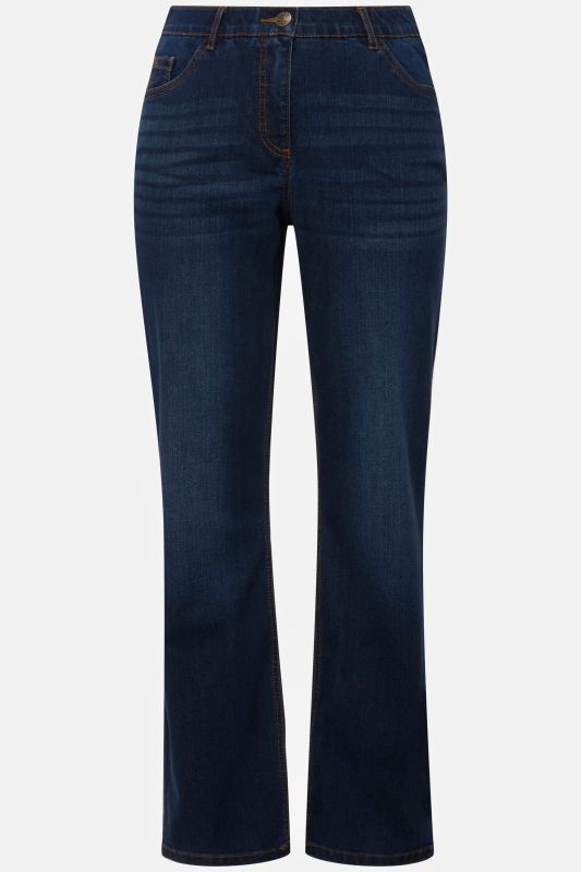 Jean Mandy coupe droite 5 poches, taille confortable et tissu stretch
