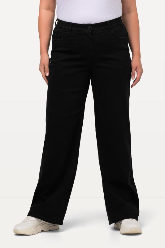 Jean Mary ceinture confortable et jambe large, coupe 5 poches
