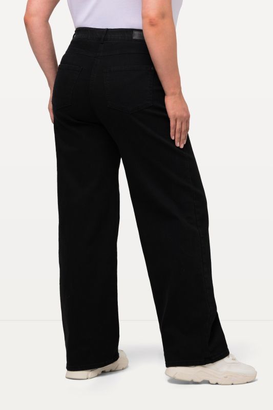 Jean Mary ceinture confortable et jambe large, coupe 5 poches