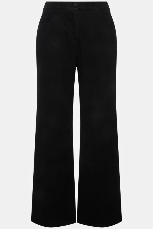 Jean Mary ceinture confortable et jambe large, coupe 5 poches