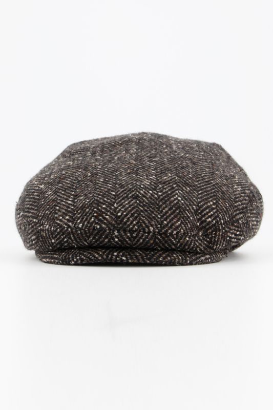 Casquette en mélange de laine à motif chevrons