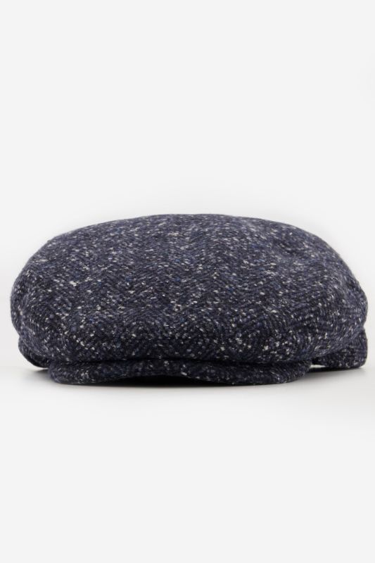 Casquette en mélange de laine à motif chevrons