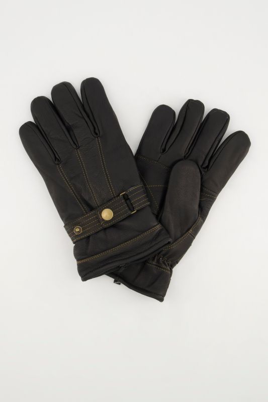 Gants en cuir  véritable. Doublure chaude et patte de réglage.